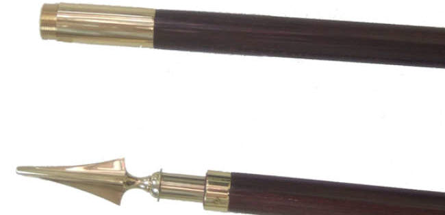 Wooden Ceremonial FLAG POLES rosewood 8ft for bands and cadets spear finial